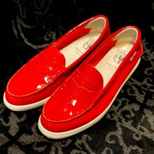 New, never worn patent leather Cole Haan loafers size 9